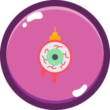 top topu cadılar bayramı simgesi düz stil