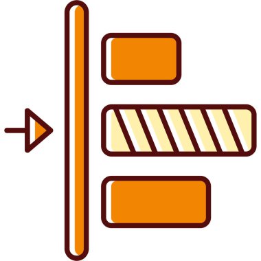 Doldurulmuş bar çubuğu simgesi - taslak biçimi