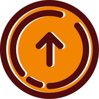 Ok yukarı simgesi. vektör illüstrasyonu