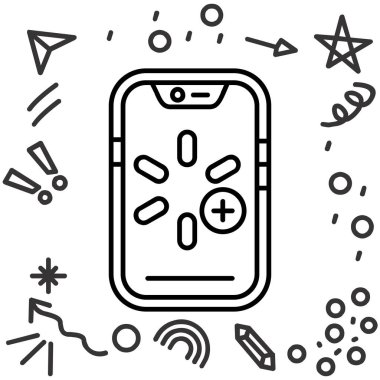 akıllı telefon simgesi vektör illüstrasyonu