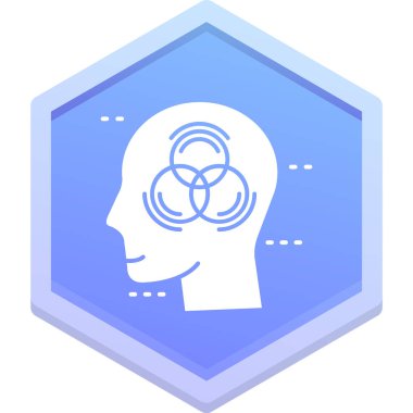 Beynin beyaz arkaplanda izole edilmiş modaya uygun düz biçimli simgesi