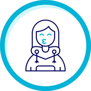 Kış süveteri giyen kadın