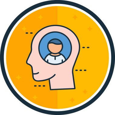 yaratıcı düşünme simge vektör çizim