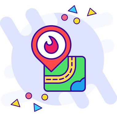 konum haritası simgesi - taslak biçimi