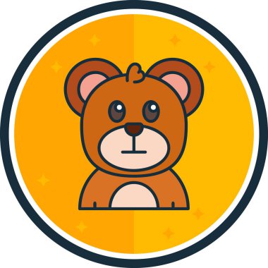 Ayı. Web simgesi basit illüstrasyon