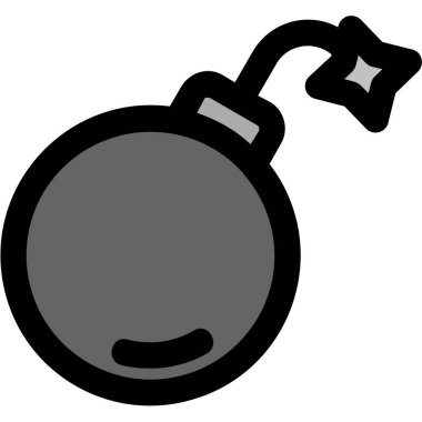 Moda Biçimli Bomba Simgesi İzole Arkaplan