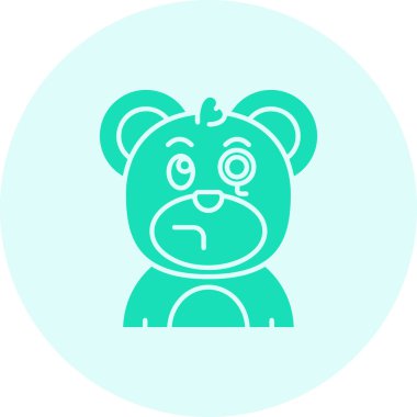 Ayı simgesi vektör illüstrasyonu