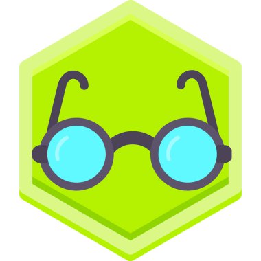 Gözlük. Web simgesi basit illüstrasyon