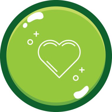 Kalp ikonu vektör illüstrasyonu