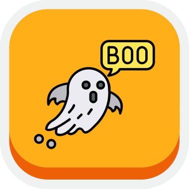 Hayalet simgesi, vektör illüstrasyonu