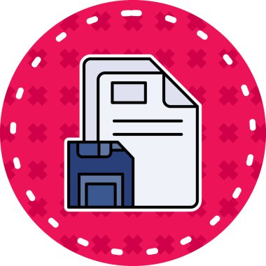 Bir belge dosya simgesinin vektör illüstrasyonu