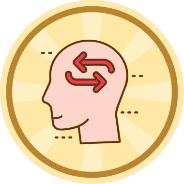 beyin ikonu vektör illüstrasyonu