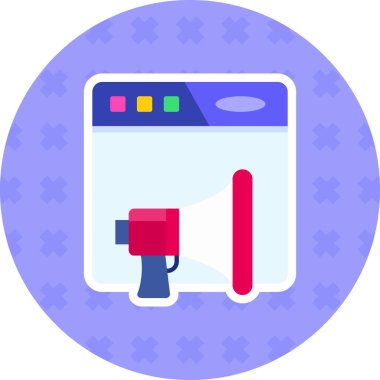 megafon web simgesi basit illüstrasyon