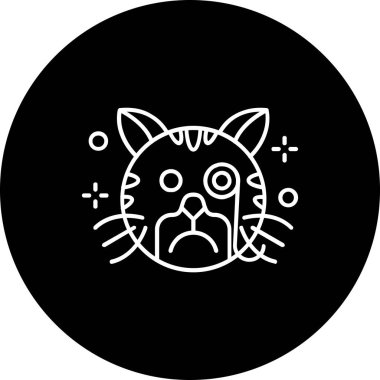 Bir kedi simgesinin vektör illüstrasyonu