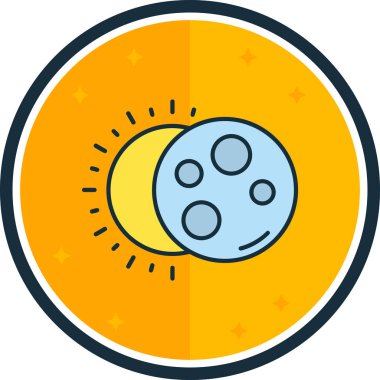 Ay. Web simgesi basit illüstrasyon