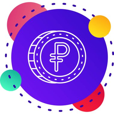 beyaz arkaplanda izole edilmiş renk çizgisi şifreleme sikkesi bitcoin simgesi. Fiziksel bit bozuk para. Dijital teknoloji kripto para birimini güvence altına aldı. Değişken rastgele dinamik şekiller. vektör illüstrasyonu