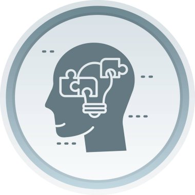 Beyin. Web simgesi basit illüstrasyon