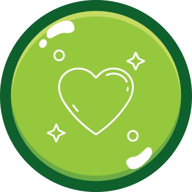 Kalp ikonu vektör illüstrasyonu