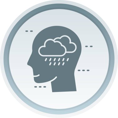 Bulutlu bir adamın vektör çizimi