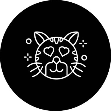 kedi simgesi, vektör illüstrasyonu