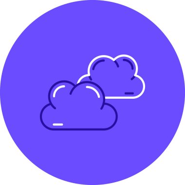 vektör bulut simgesi, basit web illüstrasyonu