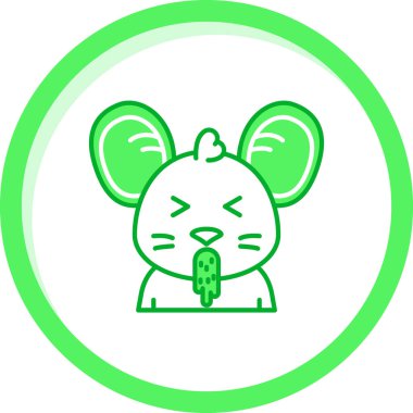 Hayvan kafası ikonu. taslak hayvan kafası vektör rengi düz izole