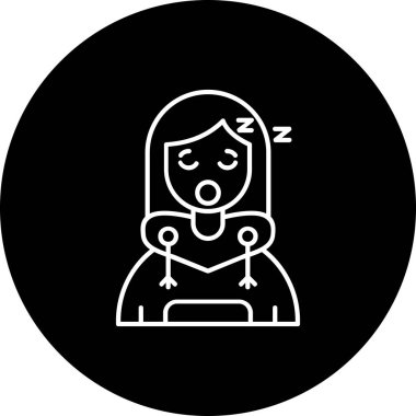 uyku simgesi, basit vektör illüstrasyonu