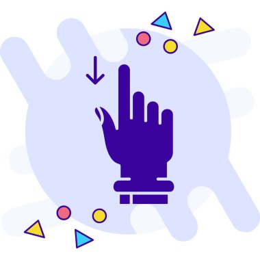 Bir el simgesinin vektör illüstrasyonu