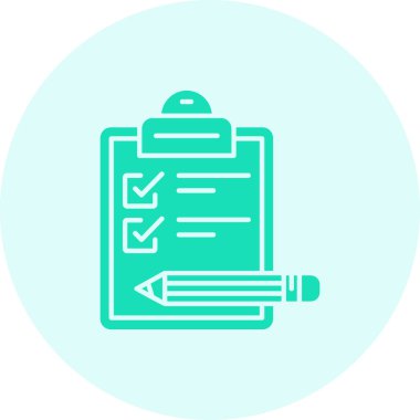 Kontrol listesi simgesi vektör illüstrasyonu