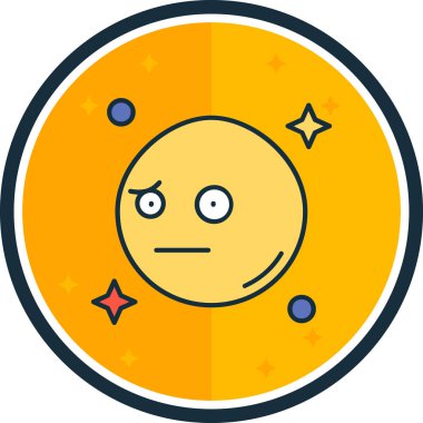 Ay vektör simgesi modern basit vektör çizimi