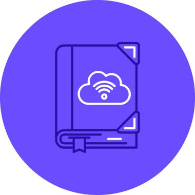 Bulut. Web simgesi basit illüstrasyon