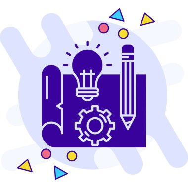 Fikir konseptinin yaratıcı simge tasarımının vektör çizimi