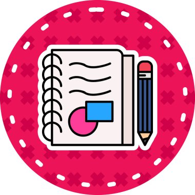 Bir bilet simgesinin vektör illüstrasyonu