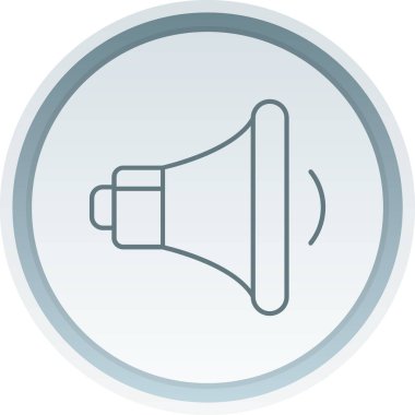 megafon ikonu. Moda basit illüstrasyon