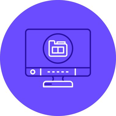 Bilgisayar. Web simgesi basit illüstrasyon