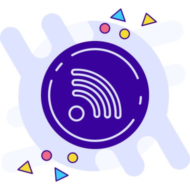 beyaz arkaplanda izole edilmiş renk el dokunuşu simgesi. Çember dinamik şekiller. vektör illüstrasyonu