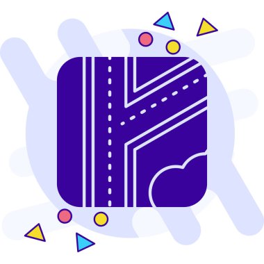 Bir araba simgesinin vektör illüstrasyonu