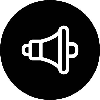 Hoparlör satırı ters çevrildi, basit vektör illüstrasyonu