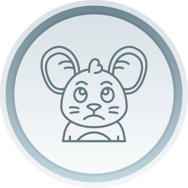 Tavşan düz vektör simgesi