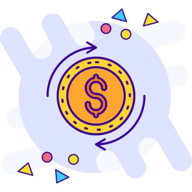 ticari dolar para simgesi - taslak biçimi