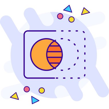 Gezegen dünya renk simgesi - özet biçimi