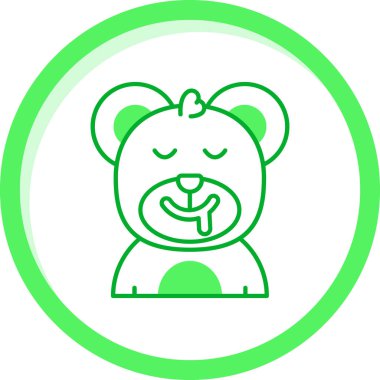 panda simgesi vektör illüstrasyonu