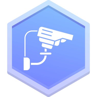 Bir megafonun mavi ve beyaz ikonunun vektör çizimi