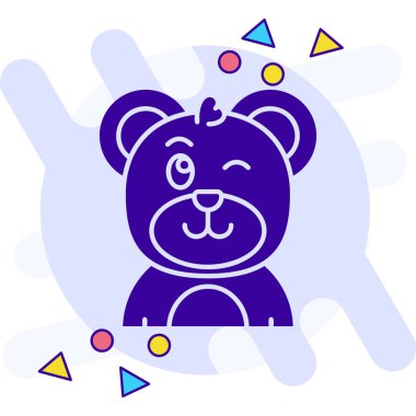 ayı ağ simgesi basit tasarım vektörü