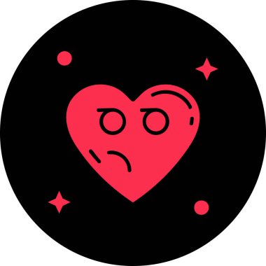 Aşk. Web simgesi basit illüstrasyon