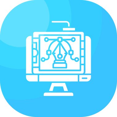 bilgisayar ağı simgesi vektör çizimi çizimi