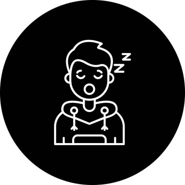 Uyuyan bir adamın vektör çizimi