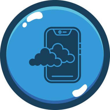 Bulut simgesi vektör illüstrasyonu