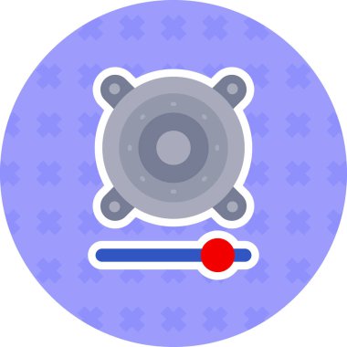 Düz dizaynlı air fan simgesi