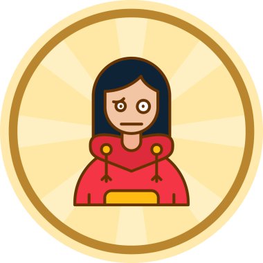 Kız Avatar. Basit tasarım